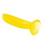 Żółty banan gładkie żelowe dildo z przyssawką - 5