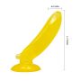 Żółty banan gładkie żelowe dildo z przyssawką - 6