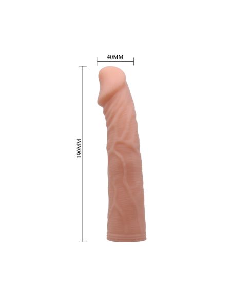 Strap-on elastyczne dildo realistyczny penis 19 cm - 6