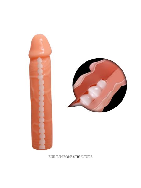 Dildo elastyczne giętkie realistyczny wygląd 19 cm - 7