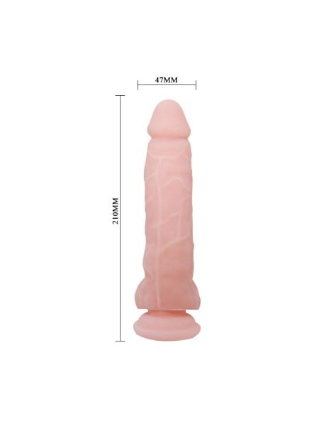 Realistyczne żylaste dildo z przyssawką 21 cm - 4