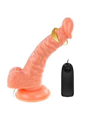 Wibrujący żylasty realistyczny penis z przyssawką