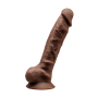 Grube duże dildo penis z jądrami przyssawka 23cm - 2
