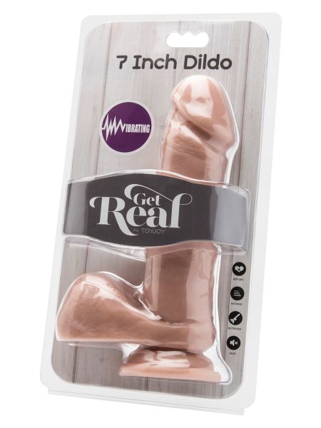 Grube realistyczne dildo wibrator przyssawka 18cm - 4