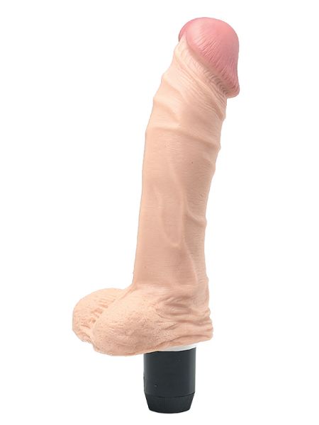 Gruby wibrator penis dildo z dużymi jądrami 17cm