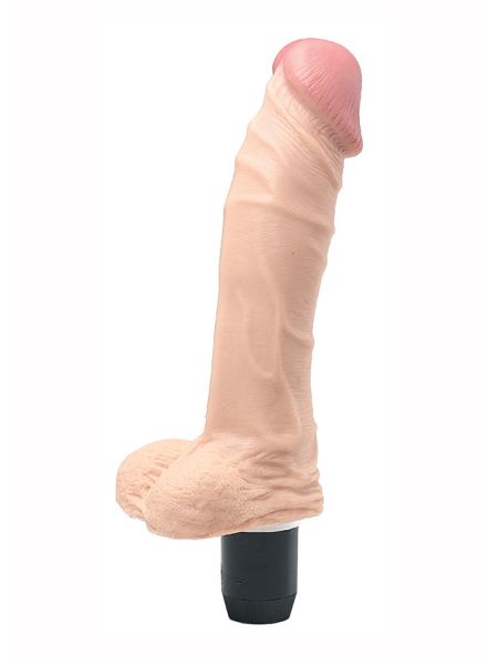 Gruby wibrator penis dildo z dużymi jądrami 17cm - 4