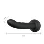 Majtki na szelkach z zakrzywionym dildo 16,8 cm - 7