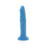 Niebieskie silikonowe dildo z przyssawką 19 cm - 2