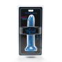 Niebieskie silikonowe dildo z przyssawką 19 cm - 3