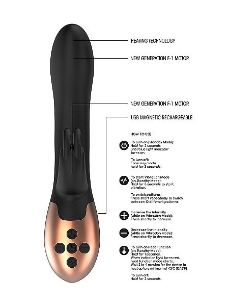 Wibrator króliczek Heating Rabbit Vibrator Opulent - 12