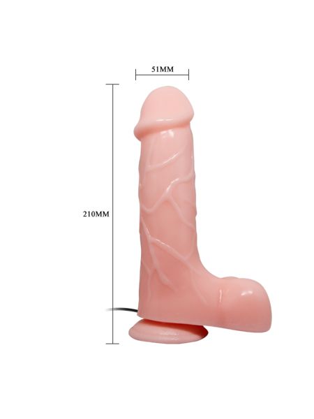 Realistyczny penis z wyżyłowanym trzonem 21 cm - 4