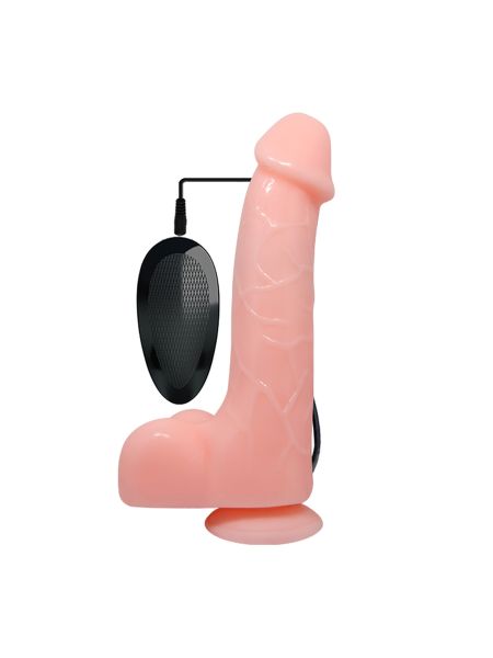 Wibrujące żylaste realistyczne dildo jądra 22 cm