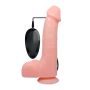 Wibrujące żylaste realistyczne dildo jądra 22 cm - 2