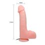 Wibrujące żylaste realistyczne dildo jądra 22 cm - 5