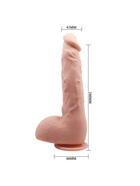 Elastyczne realistyczne dildo 24 cm żylaste skóra - 11