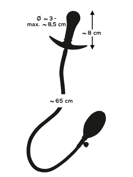 Nadmuchiwany gumowy korek analny zatyczka plug - 3