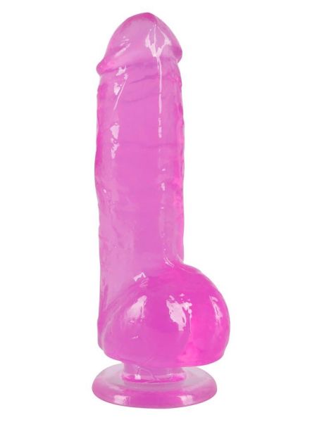 Różowy żelowy sztuczny penis z przyssawką dildo - 6