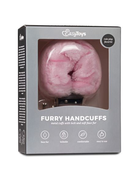 Kajdanki-furry handcuffs - pink