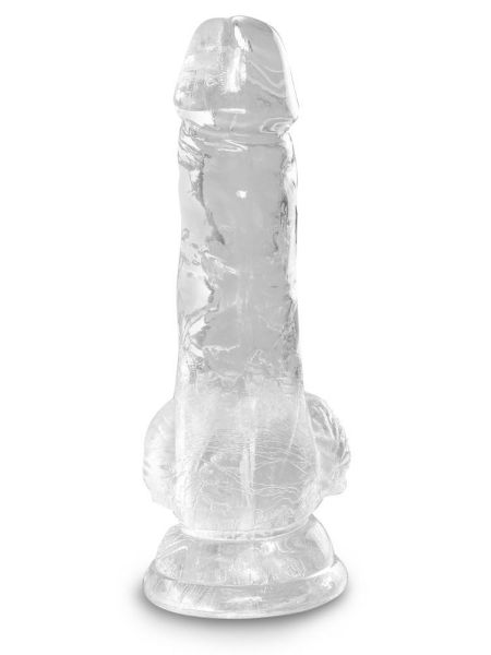 Silikonowe przezroczyste dildo z przyssawką 13 cm - 6