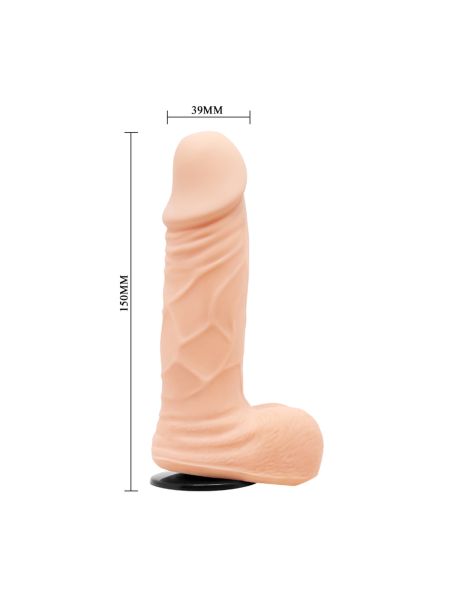 Czarna uprząż strap-on realistyczne dildo 15 cm - 6