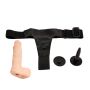 Czarna uprząż strap-on realistyczne dildo 15 cm - 6