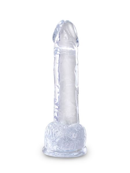 Silikonowe przezroczyste dildo z mocną przyssawką - 3