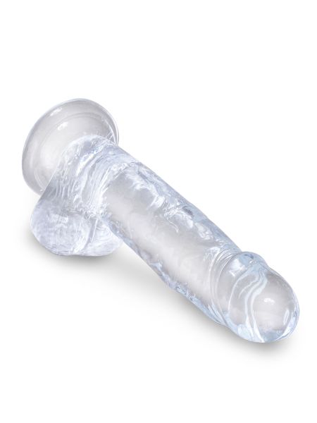 Silikonowe przezroczyste dildo z mocną przyssawką - 4