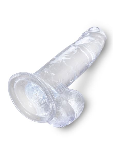 Silikonowe przezroczyste dildo z mocną przyssawką - 5