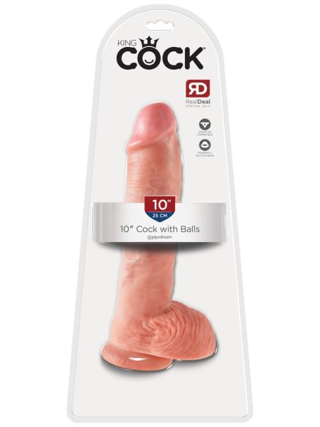 Realistyczny penis z żyłami i przyssawką 26.7 cm