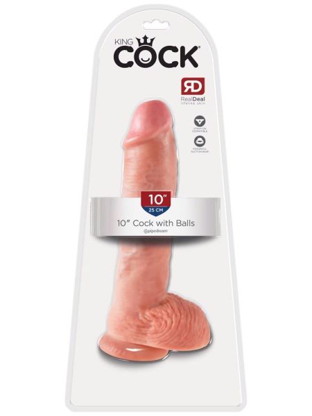 Realistyczny penis z żyłami i przyssawką 26.7 cm - 2