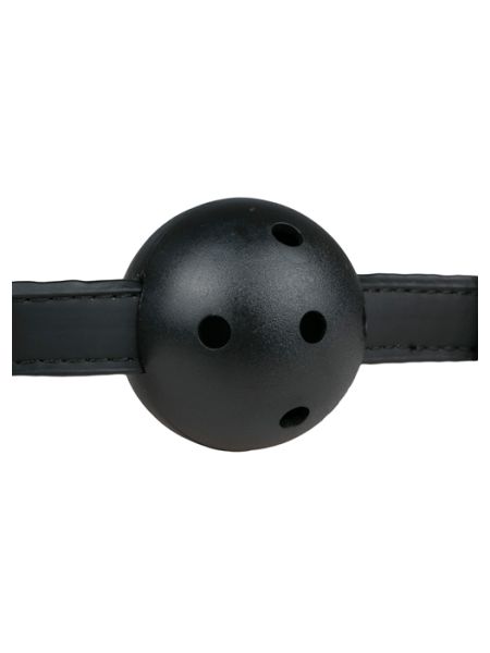 Knebel-Ball Gag With PVC Ball - Black - 4