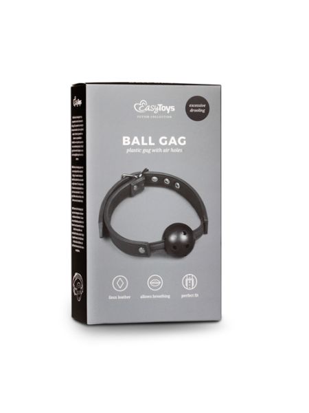 Knebel-Ball Gag With PVC Ball - Black - 6