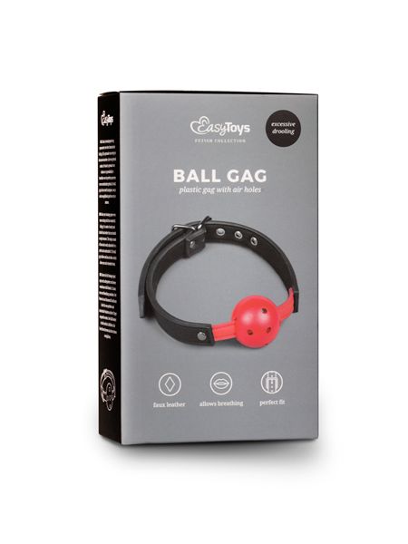 Knebel-Ball Gag With PVC Ball - Red