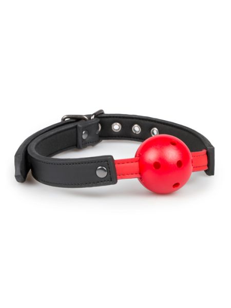 Knebel-Ball Gag With PVC Ball - Red - 4