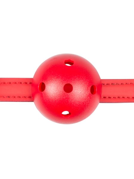 Knebel-Ball Gag With PVC Ball - Red - 7