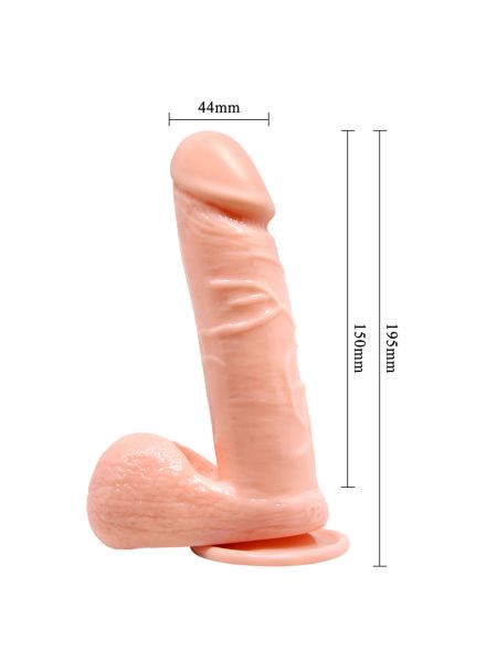 Realistyczne miękkie dildo z przyssawką 19,5 cm - 4