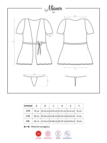 Komplet sex szlafrok stringi obsessive miamor l/xl - 7