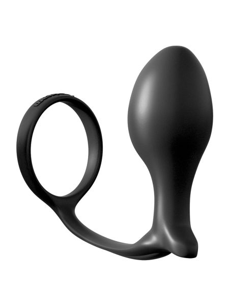 Korek analny ass gasm cock ring advanced black - 2