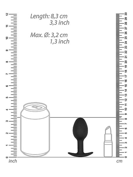 Korek analny obciążony buttplug z kulką sex 8cm - 3