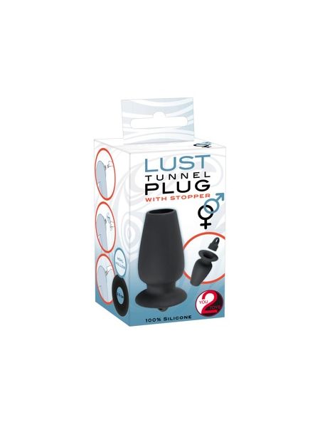 Korek analny otwarta zatyczka plug tunel sex 10cm - 2