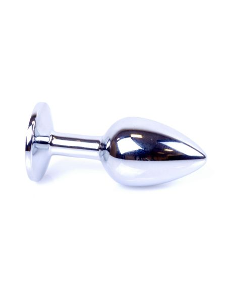 Korek analny ozdobny stalowy metalowy kryształ 7cm - 4