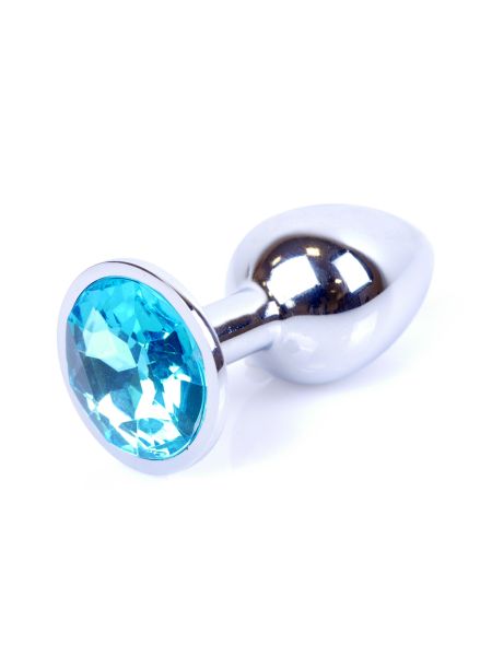 Korek analny ozdobny stalowy metalowy kryształ 7cm - 7