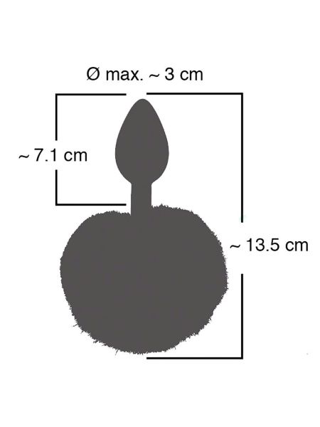 Korek analny z puchatym ogonkiem króliczka 13cm - 9