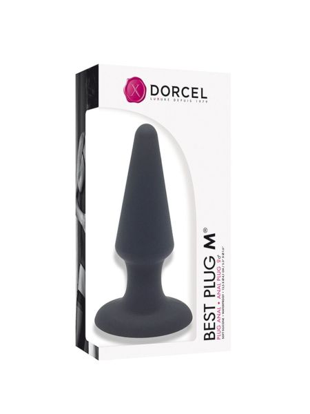 Silikonowy gładki korek analny Dorcel Best Plug M - 2