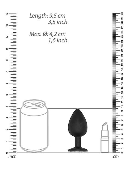 Korek analny zatyczka wibrująca wydrążona sex 9cm - 4