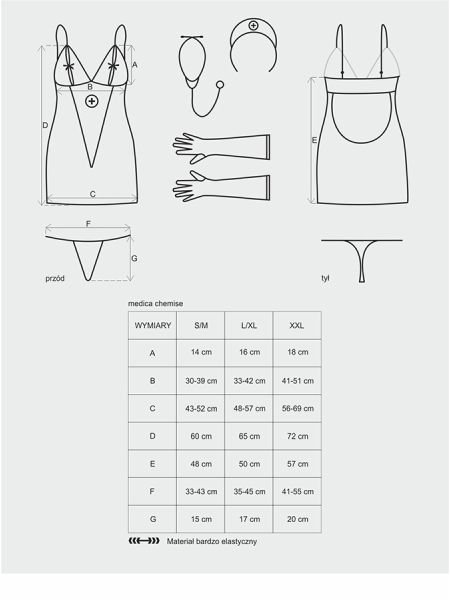Kostium erotyczny pielęgniarka medica s/m stetoskop - 5