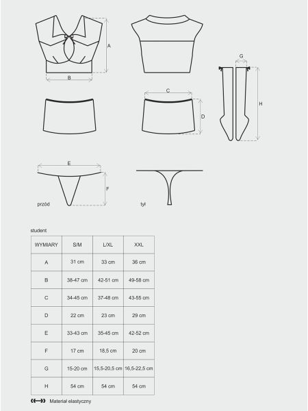 Kostium erotyczny uczennica przebranie student s/m - 9