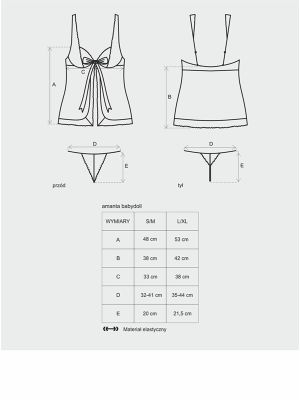 Koszulka babydoll stringi sex komplet amanta l/xl - image 2