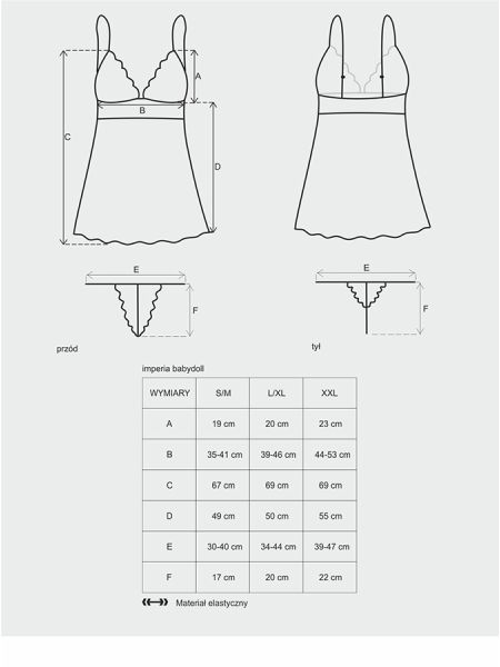 Koszulka koronkowa komplet stringi obsessive l/xl - 3