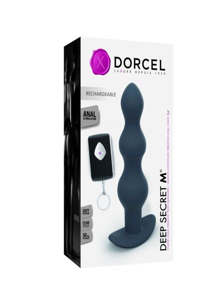 Wibrujące kulki analne z pilotem Dorcel Deep Secret M - 3